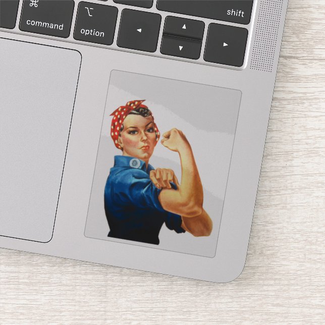 Modern Rosie the Riveter Sticker (Detail)
