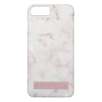 Modern Rosy Gold Marble Phone Case