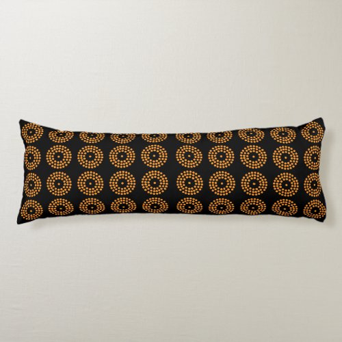 Modern Round Black Gold Body Pillow