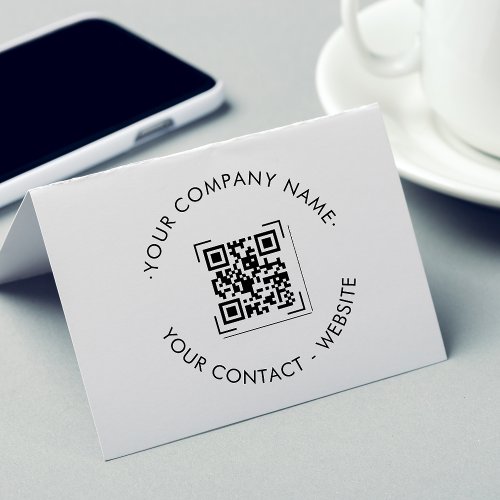 Modern Round Business Custom QR Code Company Name Self_inking Stamp