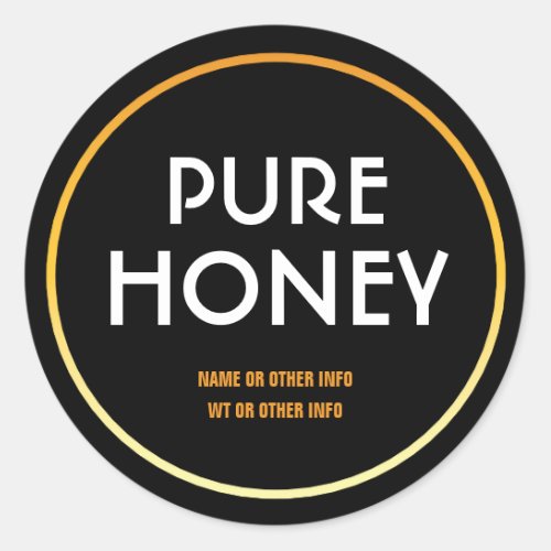 Modern Round Honey Jar Label