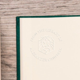 Modern & Round Lion Book Embosser