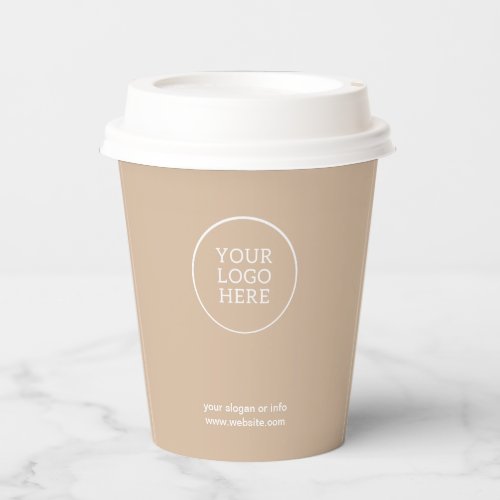 Modern Round Logo Business Company Corporate  Paper Cups