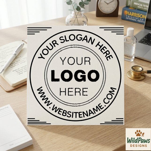 Modern Round Return Address | Custom Business  Self-inking Stamp (Modern Round Return Address | Custom Business Self-inking Stamp
)