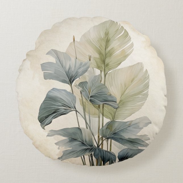 Modern Round Throw Pillow (Front)