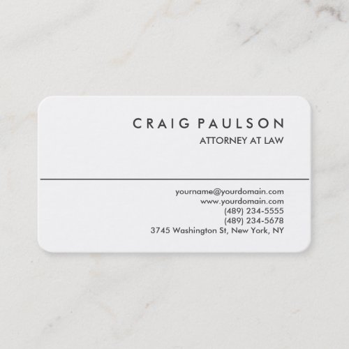 Modern Rounded Corner Attorney Business Card