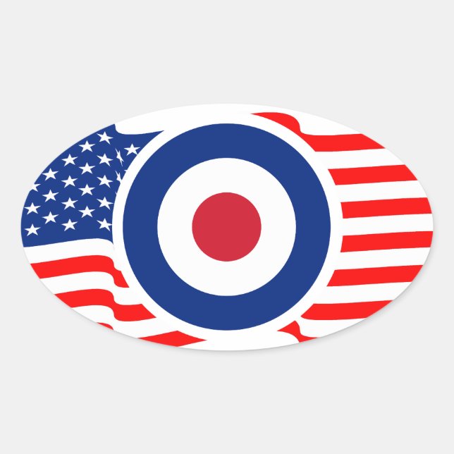 Modern Roundel Target Mods USA Target Scooter Oval Sticker (Front)