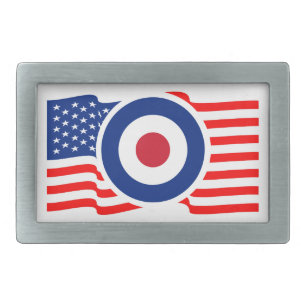 Modern Roundel Target Mods USA Target Scooter Rectangular Belt Buckle