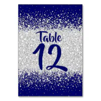 Silver Glitter on sale Table Numbers