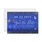 Modern Royal Blue Silver Glitter Gown Quinceanera
