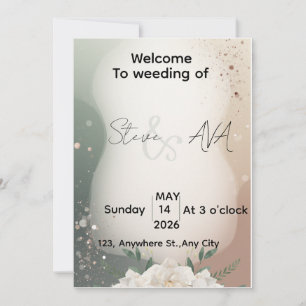 Modern Royal Wedding Invitation  Luxury Elegant D