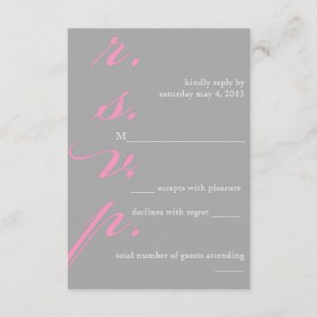 Modern Rsvp Card by Stephie421 at Zazzle
