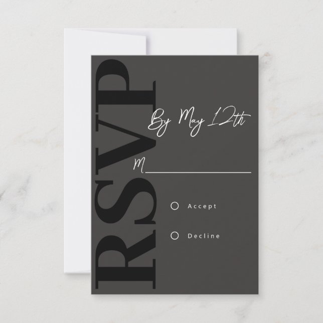 Modern RSVP Card (Front)