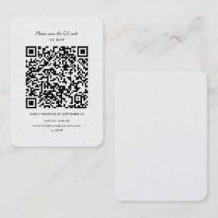 Modern RSVP QR Code Wedding Enclosure Card