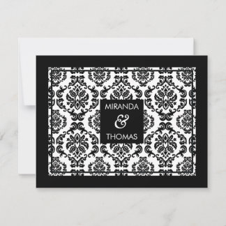 MODERN RSVP REPLY CARD :: damask colors 10