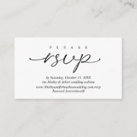 Modern RSVP Wedding Invitation, via Website