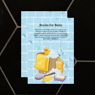 Modern Rubber Ducky Bubbles Baby Shower Enclosure Card