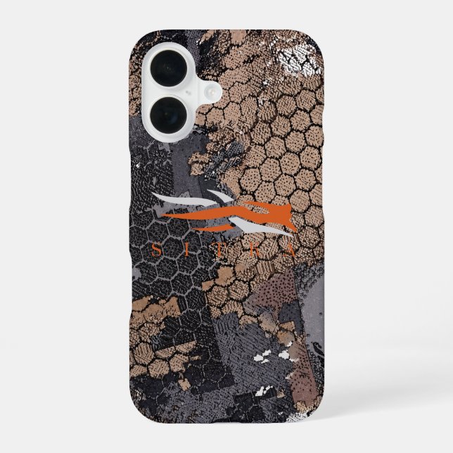 Modern Rugged Hunting Camo Geometric Pattern dad Iphone Case (Back)