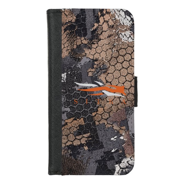 Modern Rugged Hunting Camo Geometric Pattern dad iPhone Wallet Case (Front)