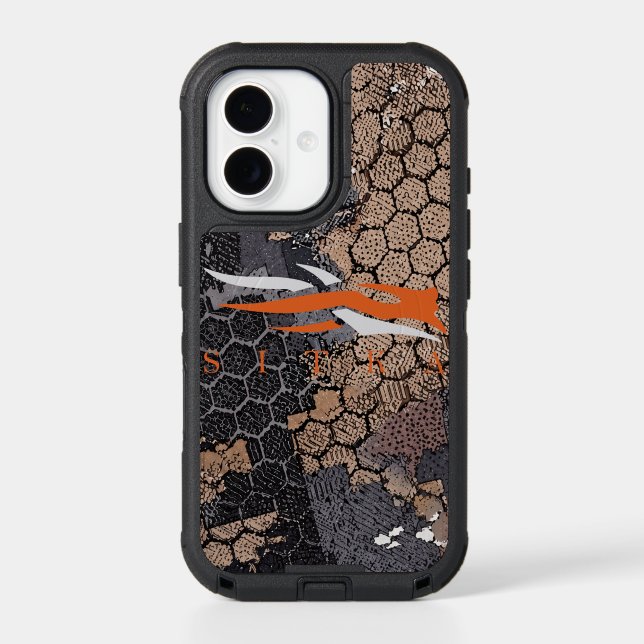 Modern Rugged Hunting Camo Geometric Pattern dad Otterbox iPhone Case (Back)