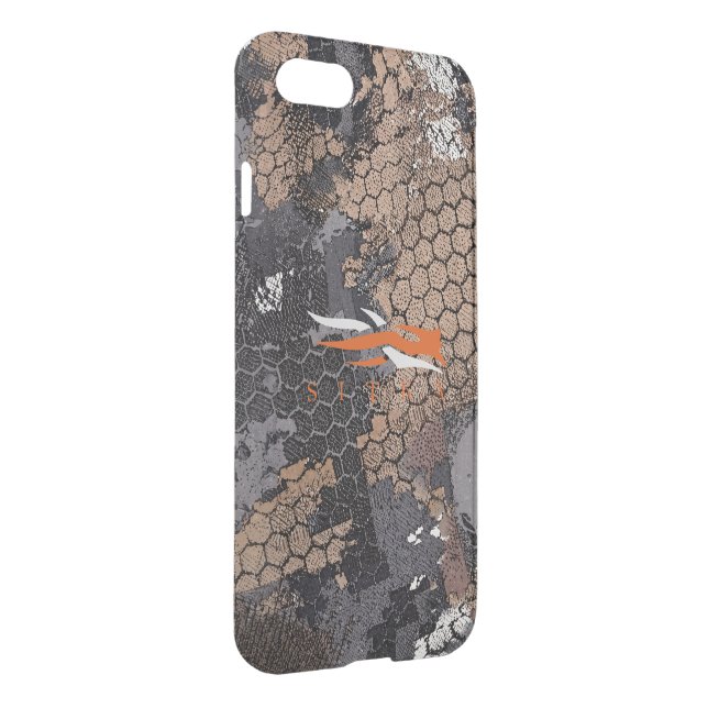 Modern Rugged Hunting Camo Geometric Pattern dad Uncommon iPhone Case (Back/Right)