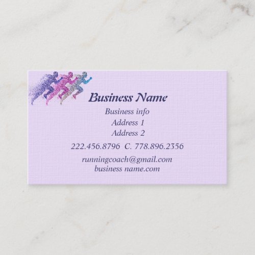 Modern Runners Personal Trainers Coach Business Card