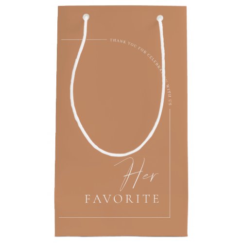 Modern Rust Arch Wedding Guest His Favorite  Small Gift Bag