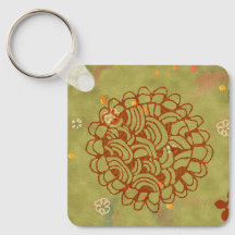 Modern Rust Green Sun Blossom