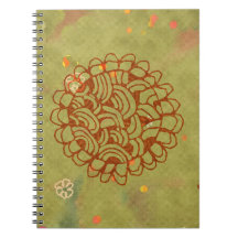 Modern Rust Green Sun Blossom