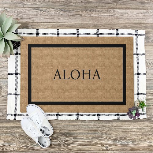 Modern Rustic Aloha Doormat