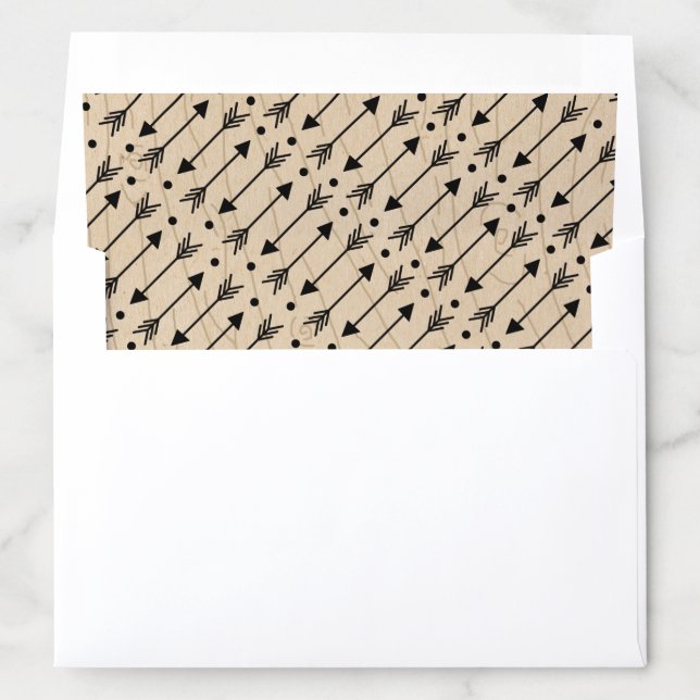Modern Rustic Arrow Pattern Envelope Liner (In Envelope)