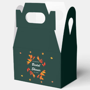 Modern Rustic Autumn Leaves Bridal Shower Favor Boxes