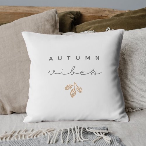 Modern Rustic Autumn Vibes Decorative Throw Pillow