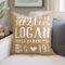 Modern Rustic Baby Birth Stats Nursery Pillow