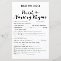 Modern Rustic Baby Shower Game PRINTED