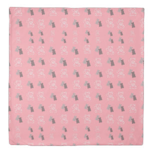 Modern Rustic Bear Pattern Duvet Cover