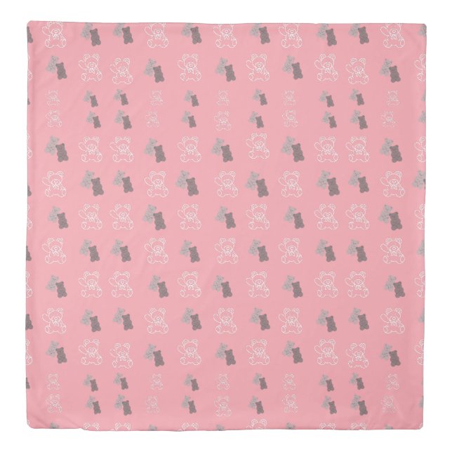 Modern Rustic Bear Pattern Duvet Cover (Front)