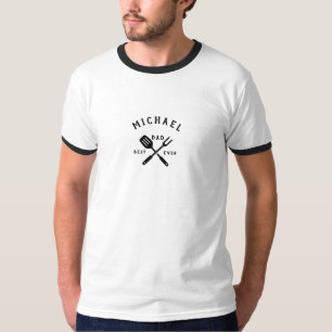 Modern Rustic BEST DAD EVER BBQ Father's Day T-Shirt