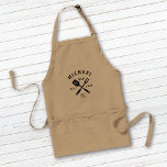Modern Rustic BEST DAD EVER Father's Day Adult Apron<br><div class="desc">Retro cool personalized "BEST DAD EVER" bbq apron in a logo-style typography design featuring the dad's name and the year he became a father. Great gift for Father's day or a unique birthday gift for the dad who loves to barbeque.</div>