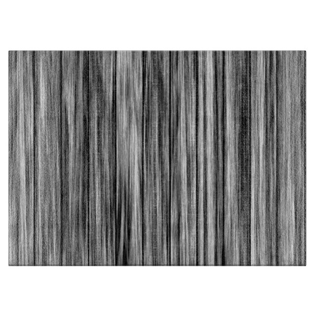 Modern rustic black gray wood grain pattern cutting board (Front)