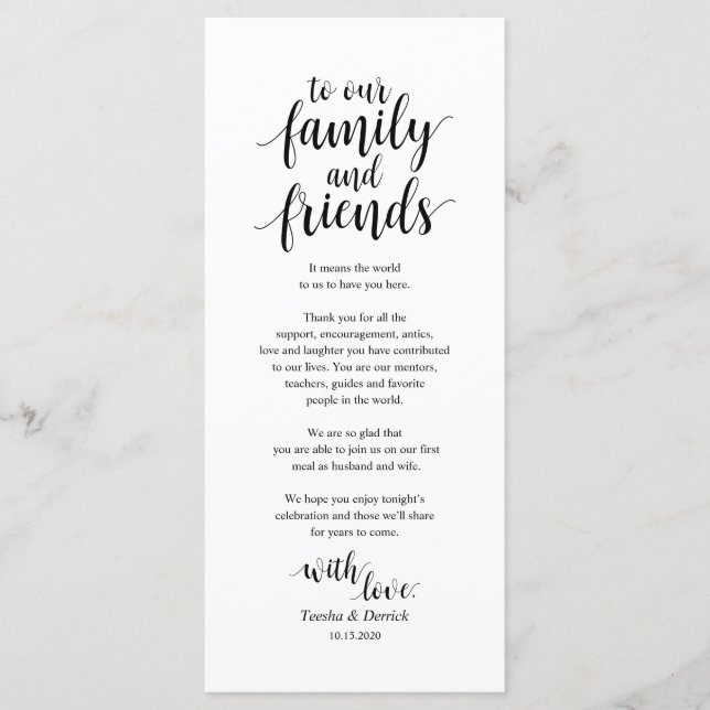 Modern Rustic, Black Place Setting Thank You Cards (Front)