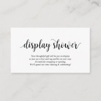 Modern Rustic, Black Script, Display Shower