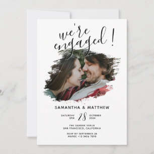 Modern Rustic Boho Engagement Party Invitation