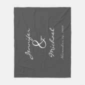 Couverture Polaire Personnalisée Anniversaire De Mariage - Cœurs - Mariés - Cadeau