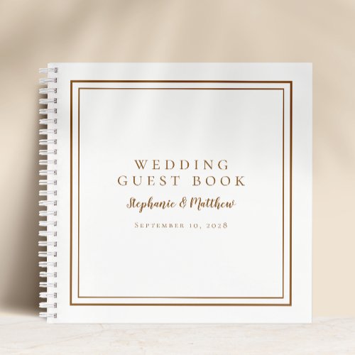 Modern Rustic Brown Wedding Budget Chic Guest Book