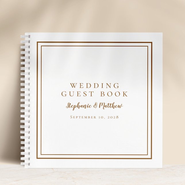 Modern Rustic Brown Wedding Budget Chic Guest Book (Creator Uploaded)