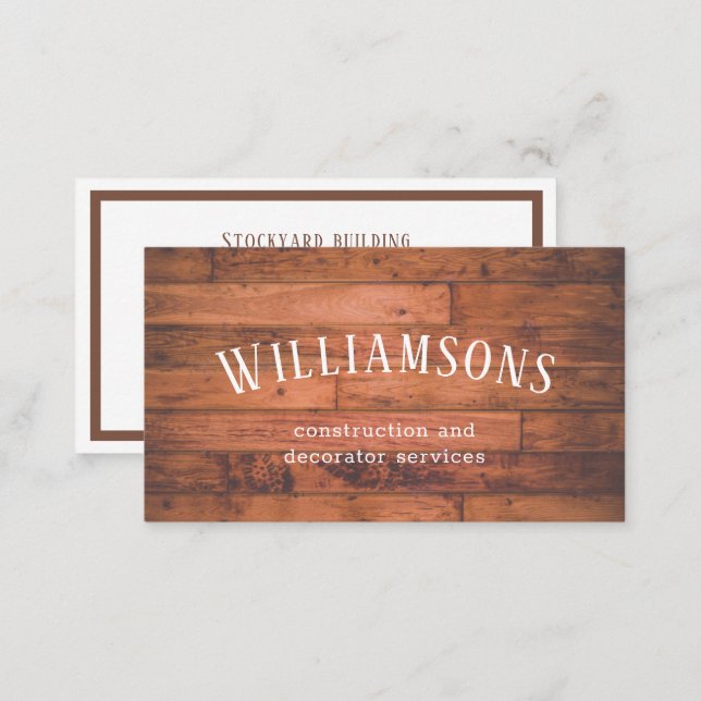 modern rustic business card (Front/Back)