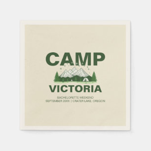 Modern Rustic Camping Bachelorette Party  Napkins