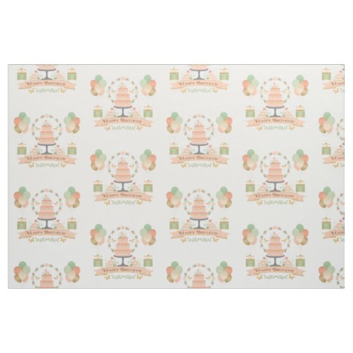 modern rustic chic birthday fabric