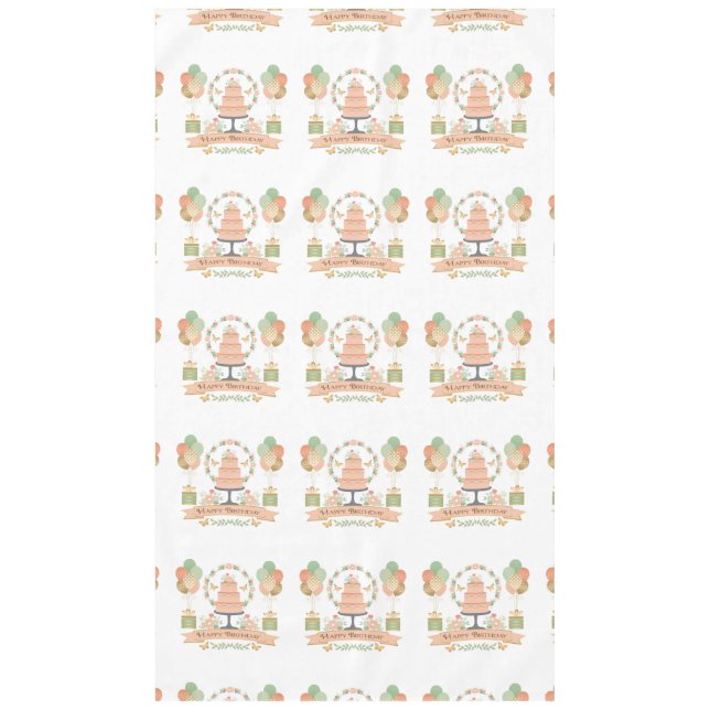 modern rustic chic birthday tablecloth (Front)